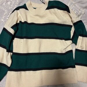 Green stripped sweater size s
